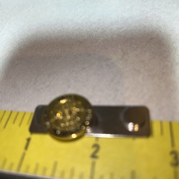 Tauck Small Ship Sailing Tie Tack Lapel Pin With Magnet Gold Tone Wheel ￼ - Picture 2 of 5